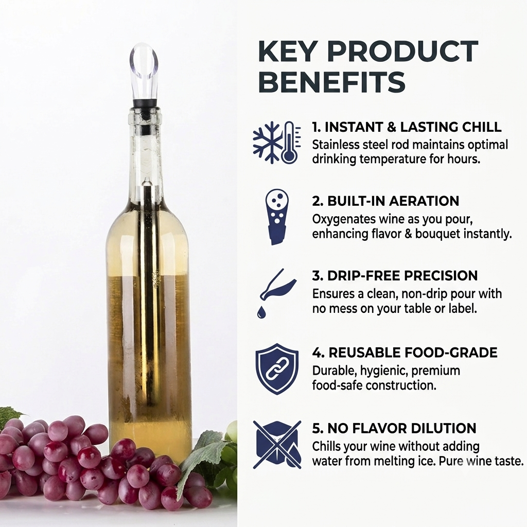Wine Chiller Stick - Say Goodbye to Warm Wine