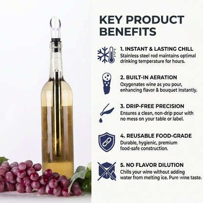 Wine Chiller Stick - Say Goodbye to Warm Wine